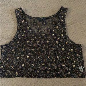 LF lace crop top